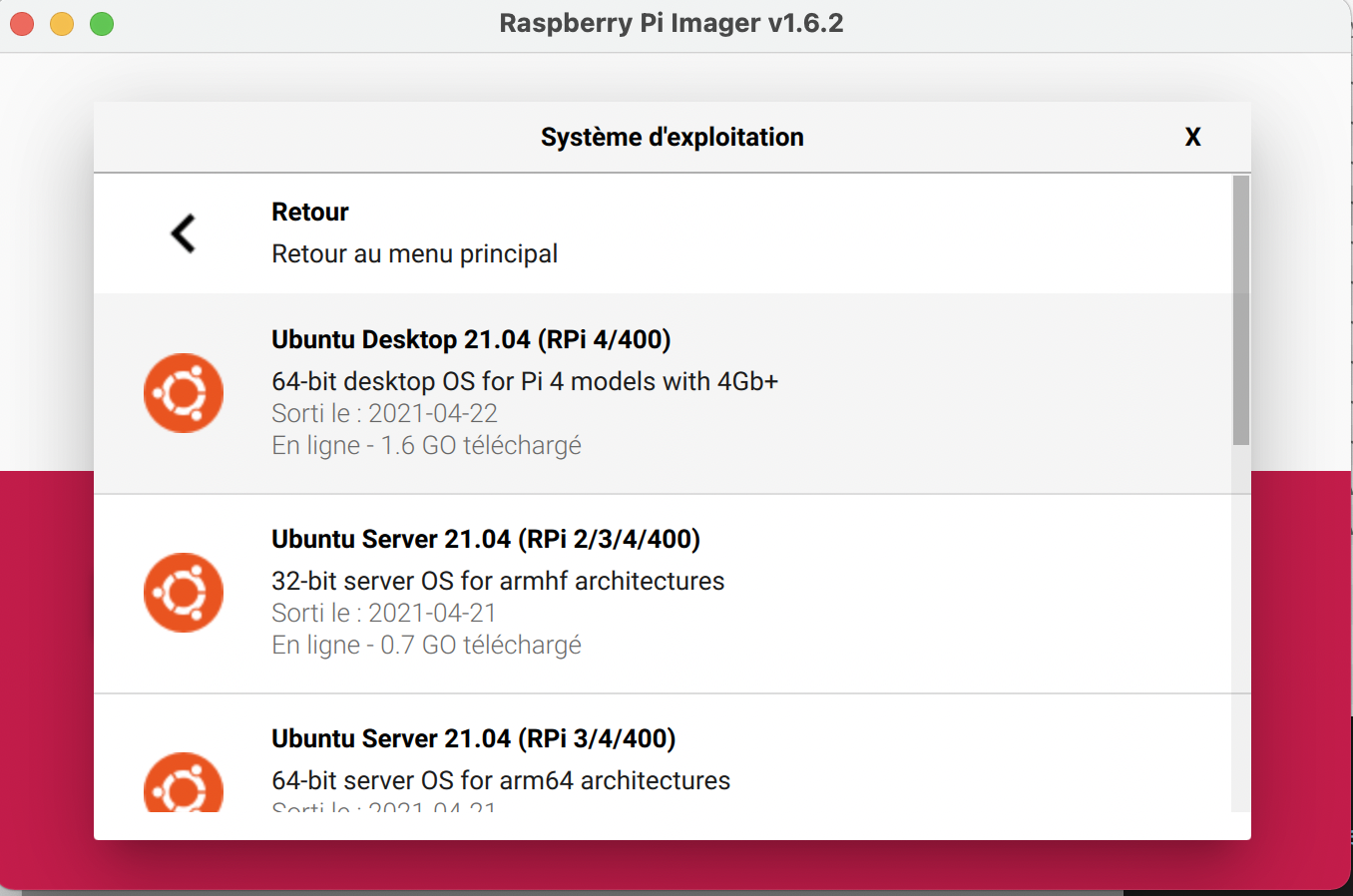 Ubuntu rPi imager